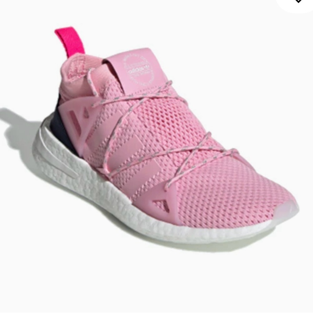 adidas Pink and Navy Women's Sneakers - Picture 2 of 15